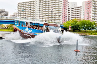 اليابان: جولة الباص البرمائي في مدينة طوكيو
